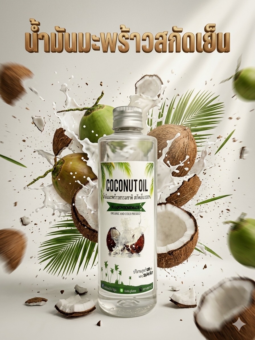 น้ำมันมะพร้าวสกัดเย็น