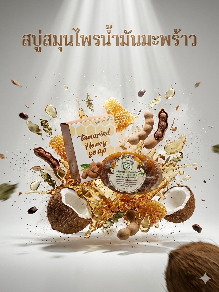 สบู่สมุนไพรน้ำมันมะพร้าว
