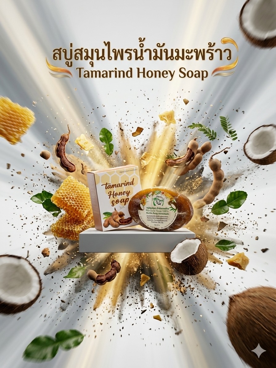 สบู่สมุนไพรน้ำมันมะพร้าว
